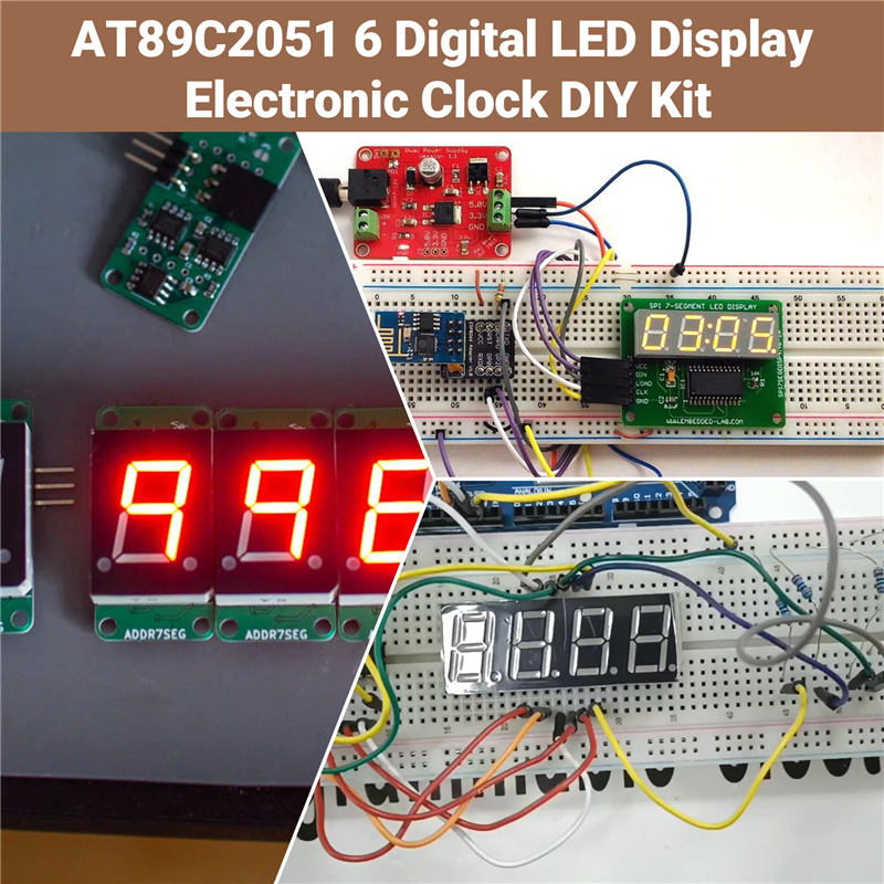 Diy Electronics Flux - Stylish-AT89C2051 6 Digital LED Display Electronic