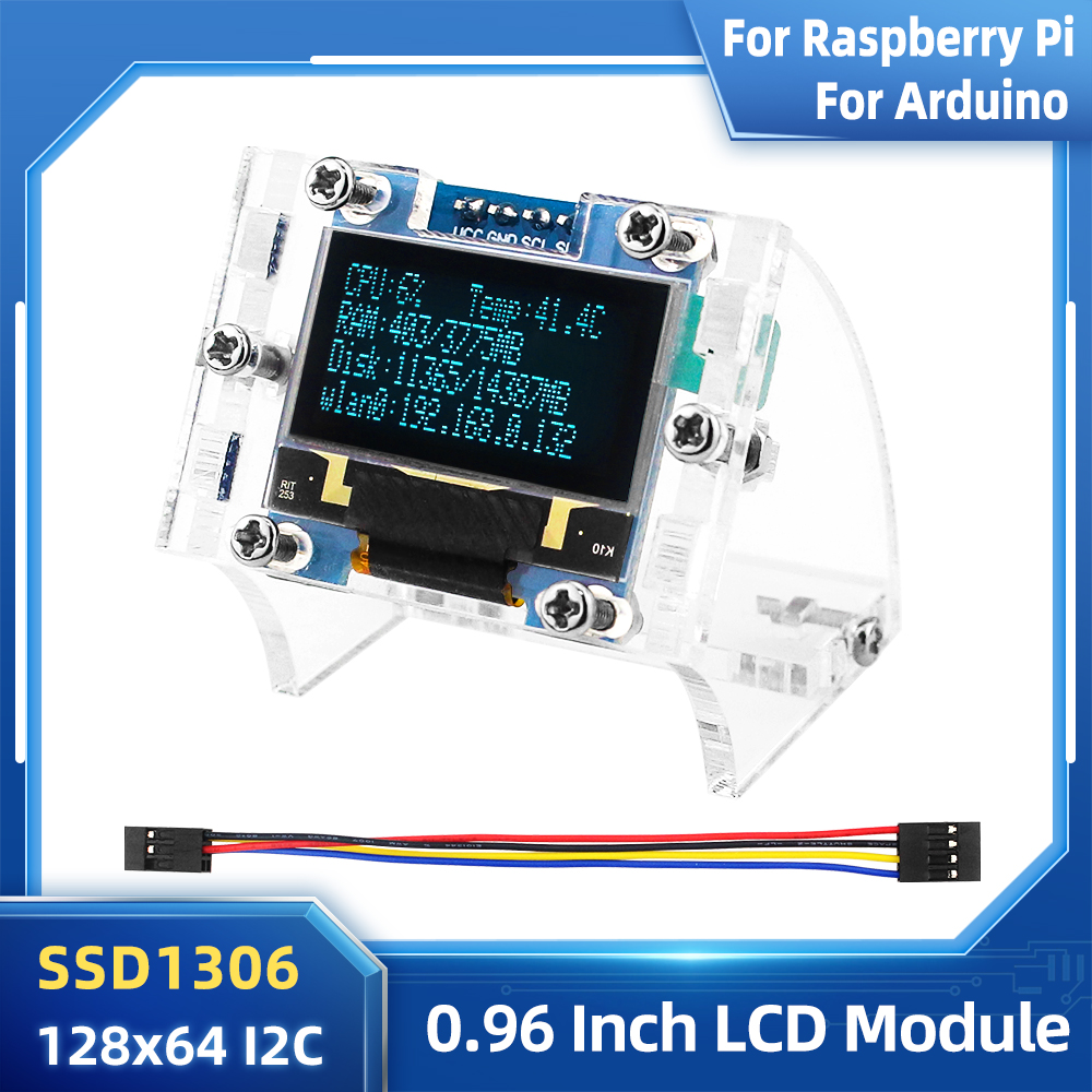 Raspberry Pi Zero - 0.96 Inch OLED SSD1306 I2C IIC