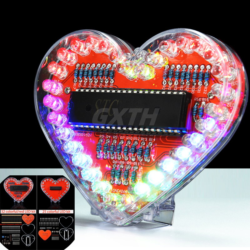 Diy Electronics Projects For Students - Colorful LED Love DIY Kit MCU