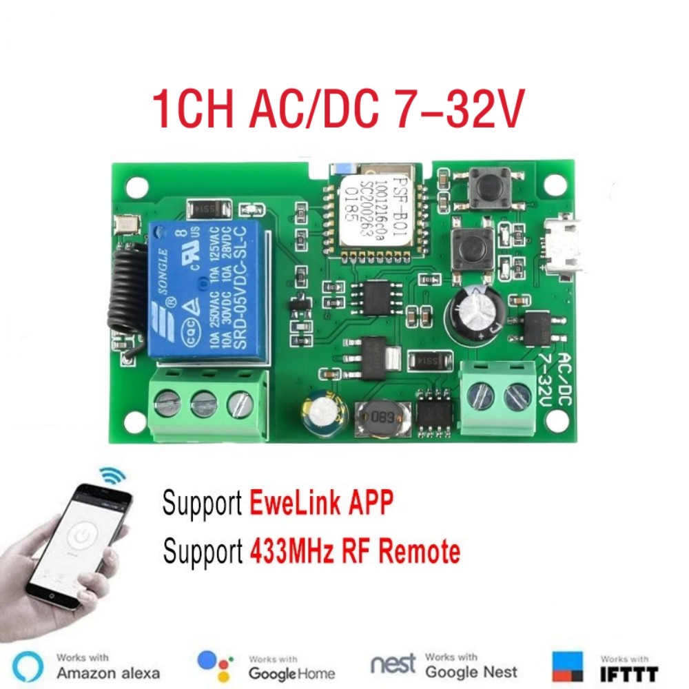Relay Module 5V - USB 5v DC7-32V eWeLink Smart Wifi