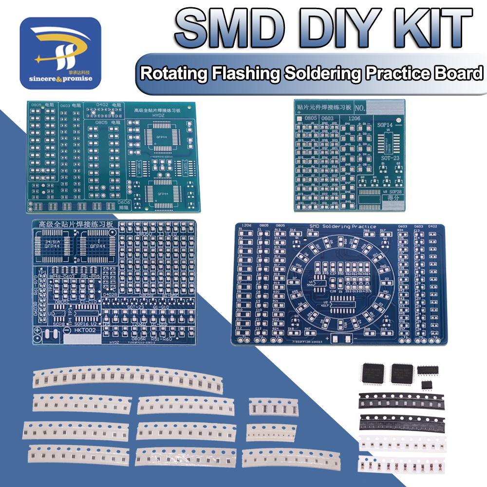 Diy Electronics Game - SMD NE555 CD4017 Rotating Flashing LED