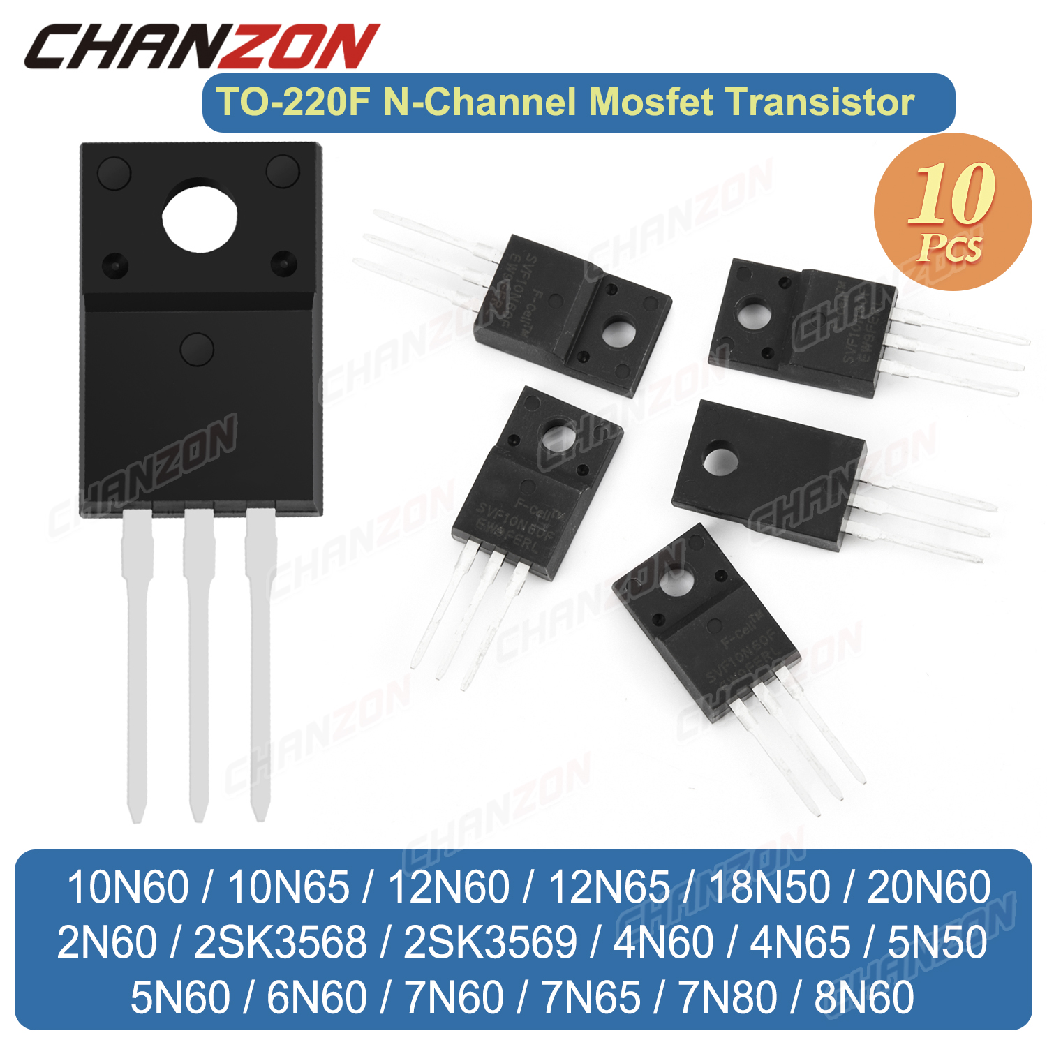 Diy Electronics Youtube Channel - 10Pcs TO-220F 20N60 6N60 7N65 4N60