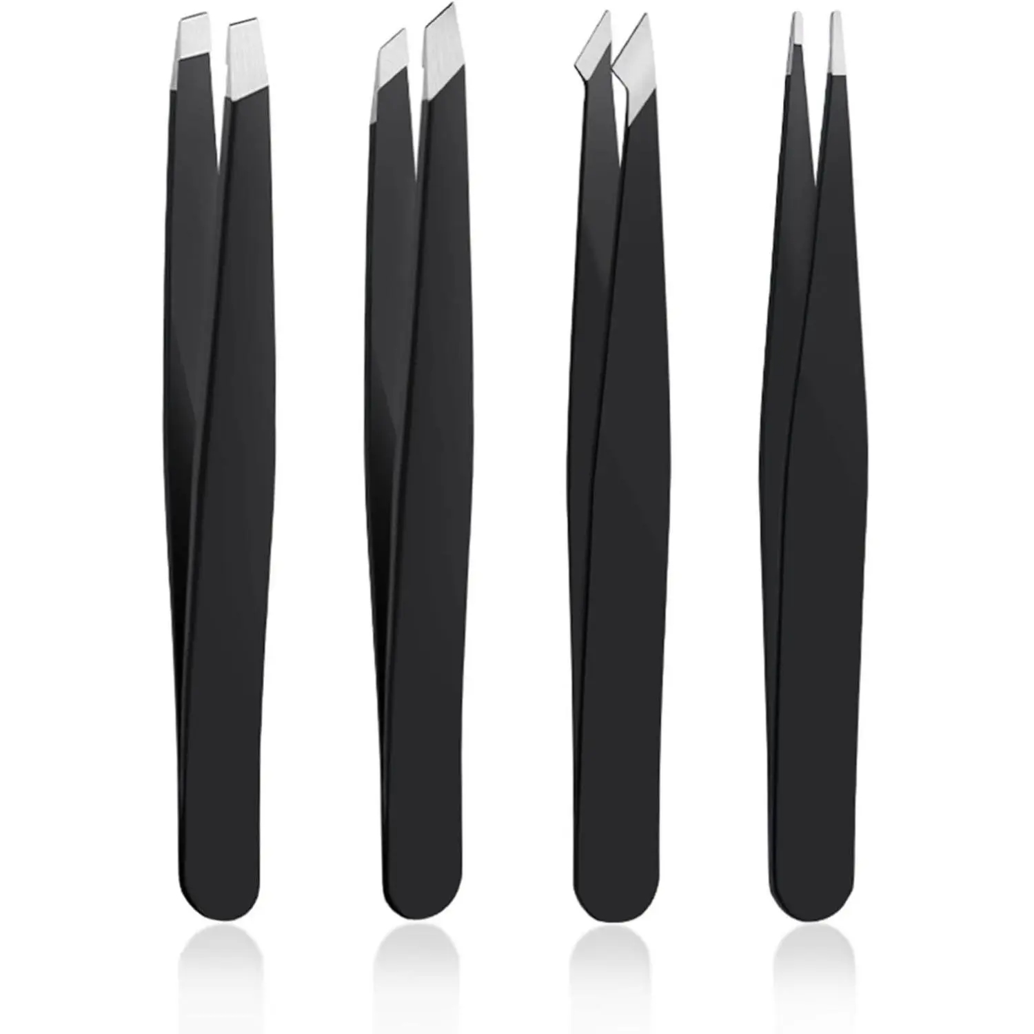 Diy Electronics Set - 4Pcs Precision Tweezers Set, Professional Stainless