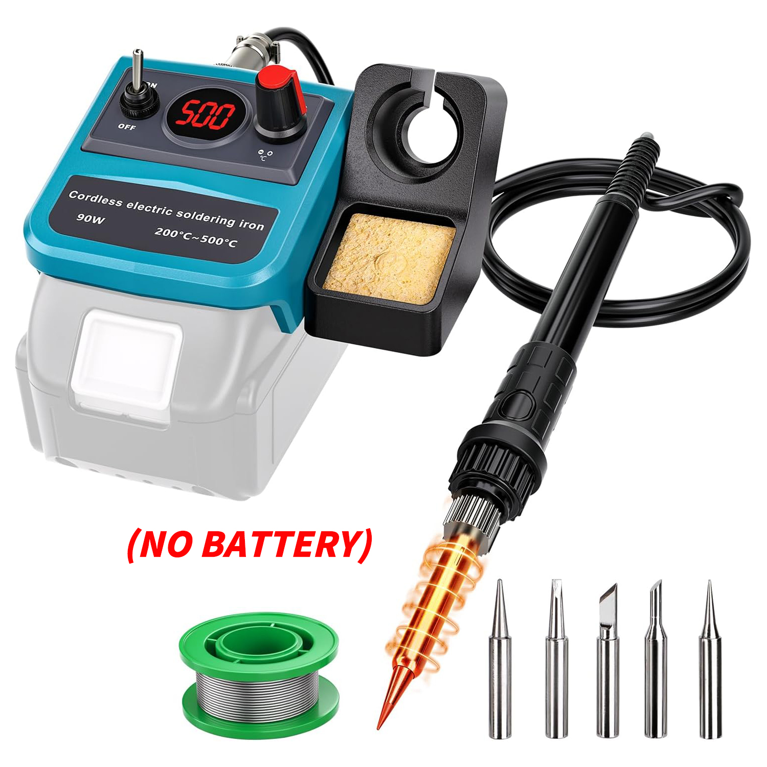 Diy Electronics Set - 90W LED Digital Cordless Soldering Iron