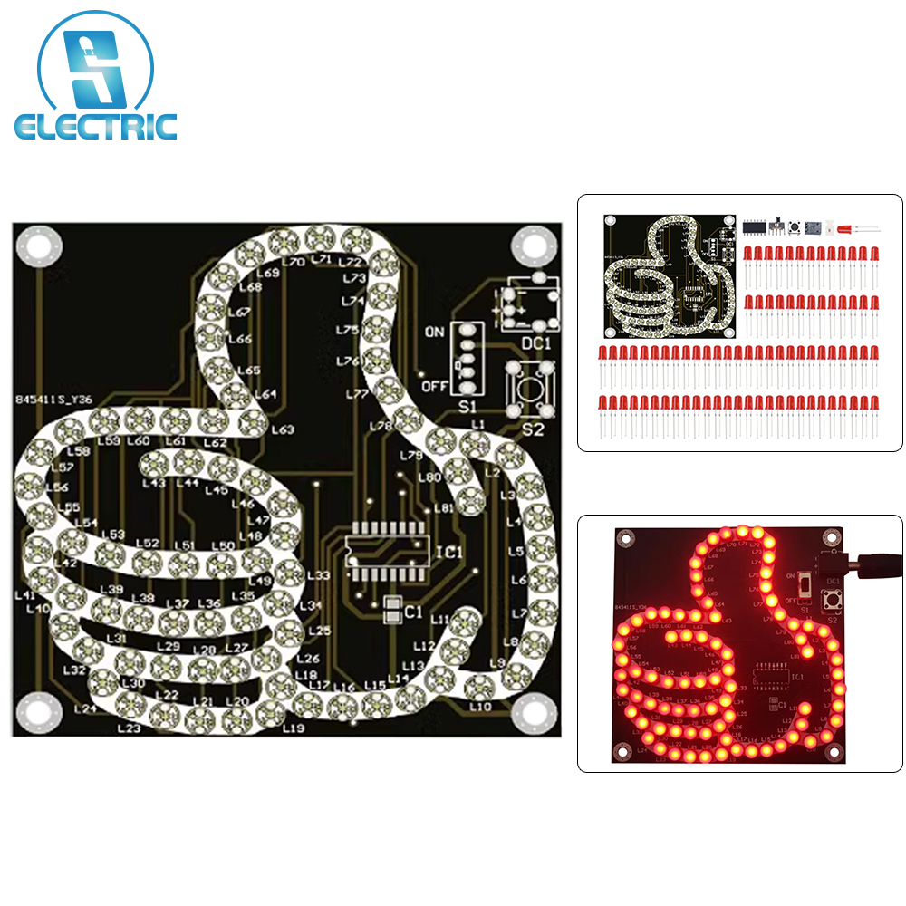Diy Electronics Projects For Students - DIY Soldering Kit Thumb Sign LED