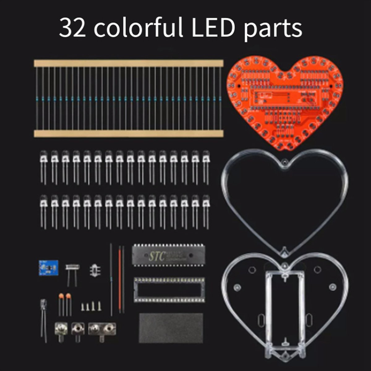 REST Heart Shaped RGB LED Flas - Diy Electronics Projects For Students ulasan dan harga