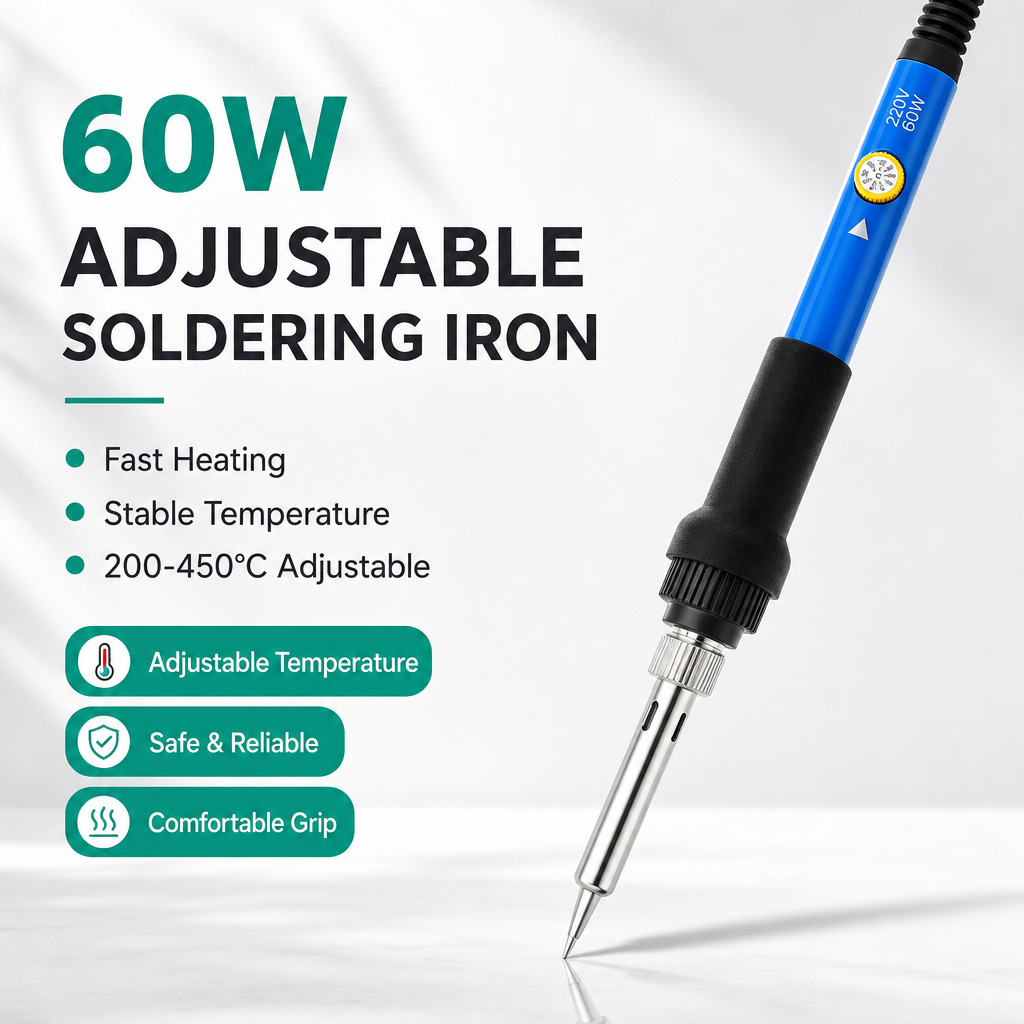 60W Adjustable Temp Soldering  - Diy Electronics Flux ulasan dan harga