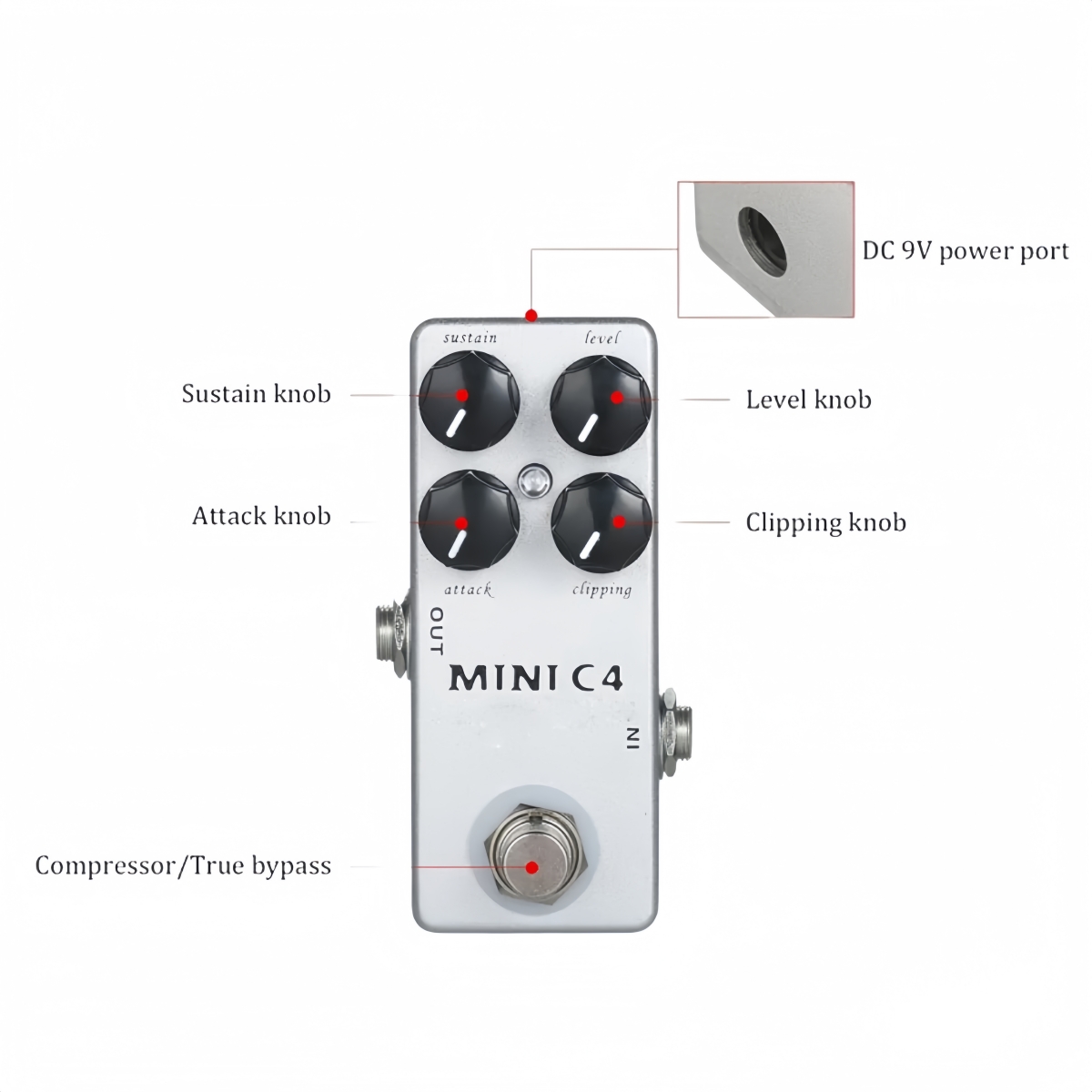 Mosky MINI C4 Dynamic Compress - Diy Guitar Electronics ulasan dan harga