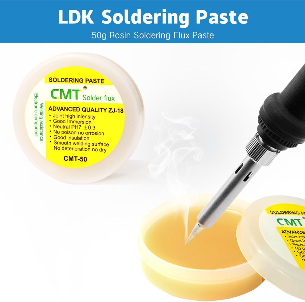 60W Soldering Iron Kit with Ad - Diy Electronics Flux ulasan dan harga