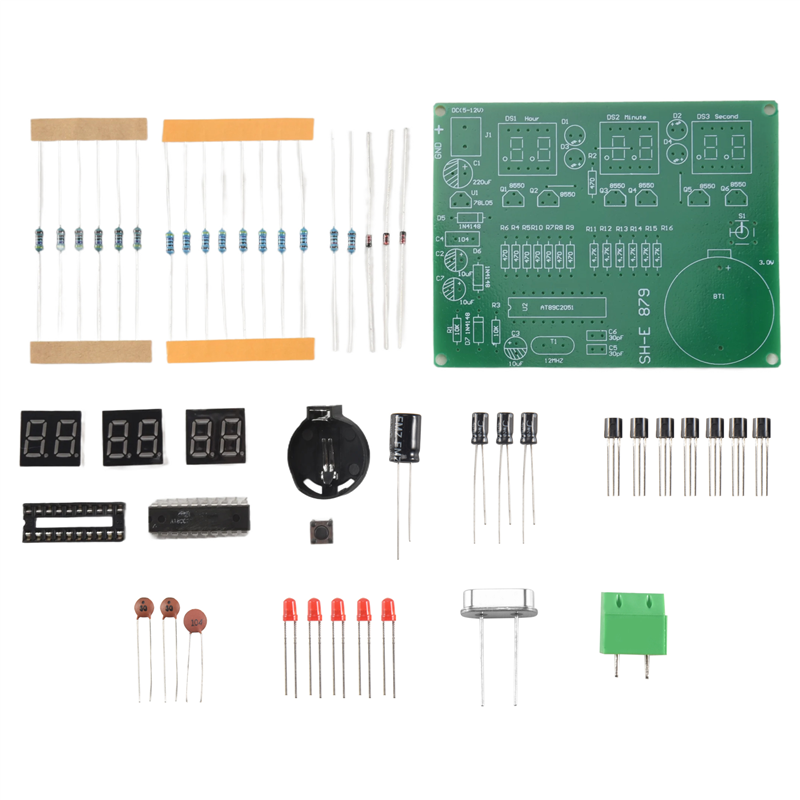 Stylish-AT89C2051 6 Digital LE - Diy Electronics Flux ulasan dan harga