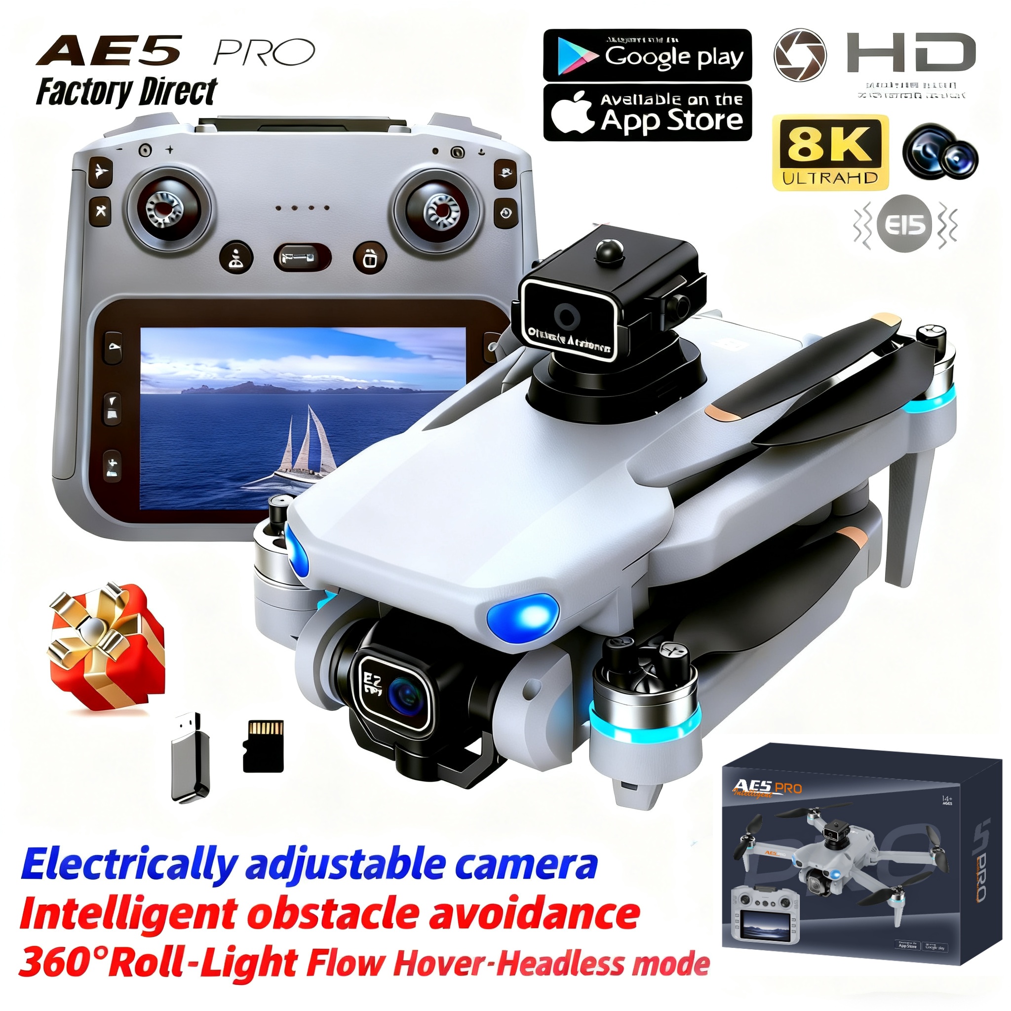 2026 New AE5 Pro Drone 8K HD 4 - Diy Drone Electronics Kit ulasan dan harga