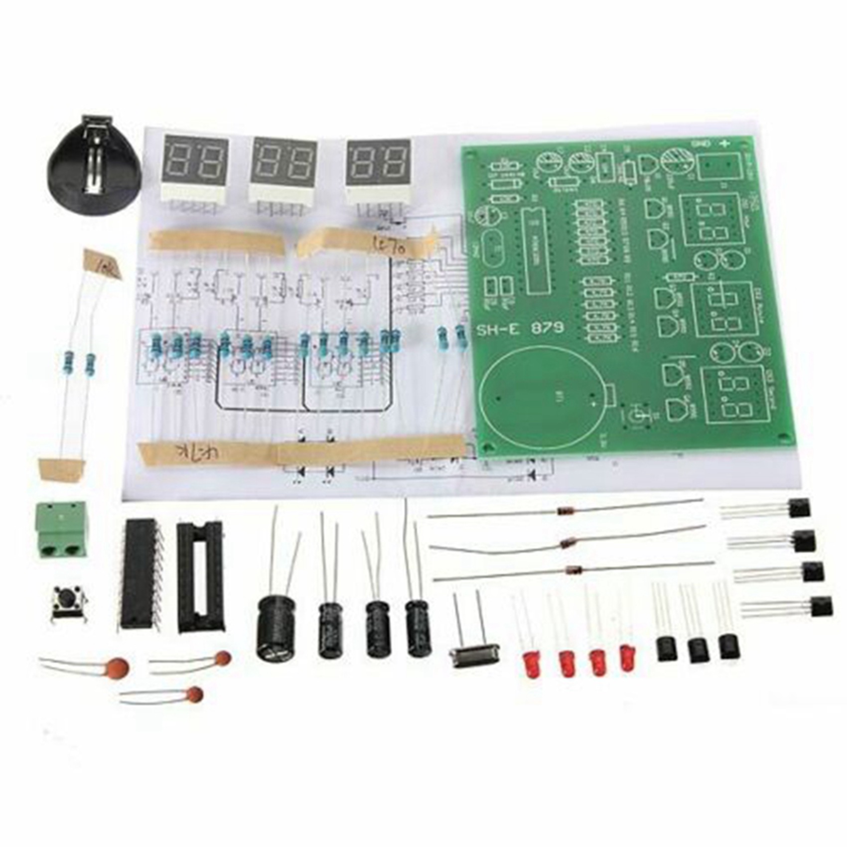 A37T-3 Set AT89C2051 6 Digital - Diy Electronics Flux ulasan dan harga