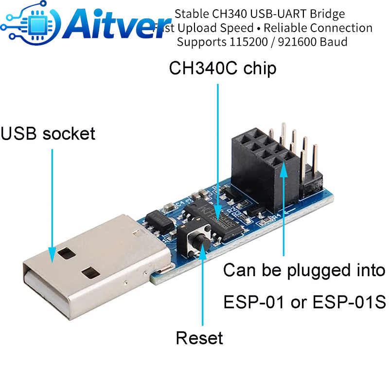 ESP01 Programmer Adapter USB t - Diy Electronics Game ulasan dan harga
