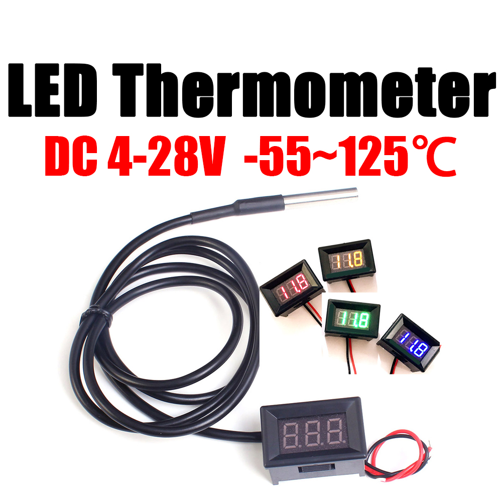 DC 12V 24V DS18b20 LED Digital - Ds18B20 Temperature Sensor ulasan dan harga