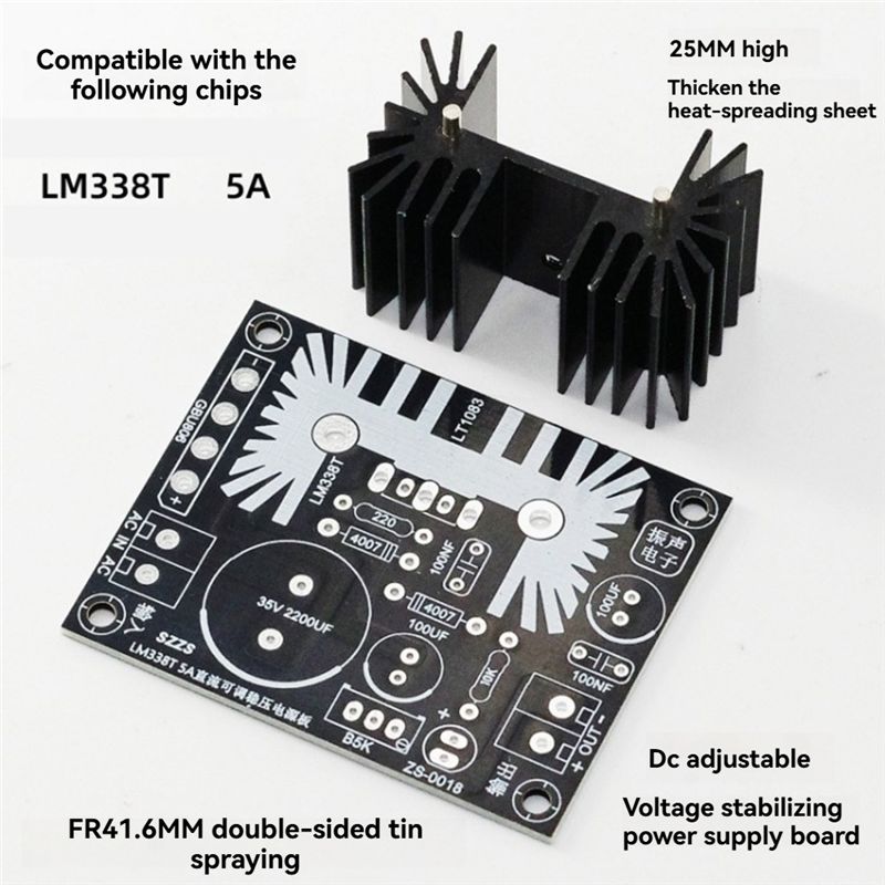 [EYEL!NEW!】 LM338 5A Adjustabl - Diy Electronics Filament ulasan dan harga