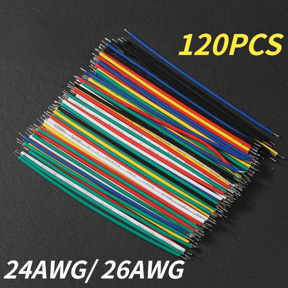 120PCS 24AWG/26AWG Tinned Copp - Diy Electronics Breadboard ulasan dan harga