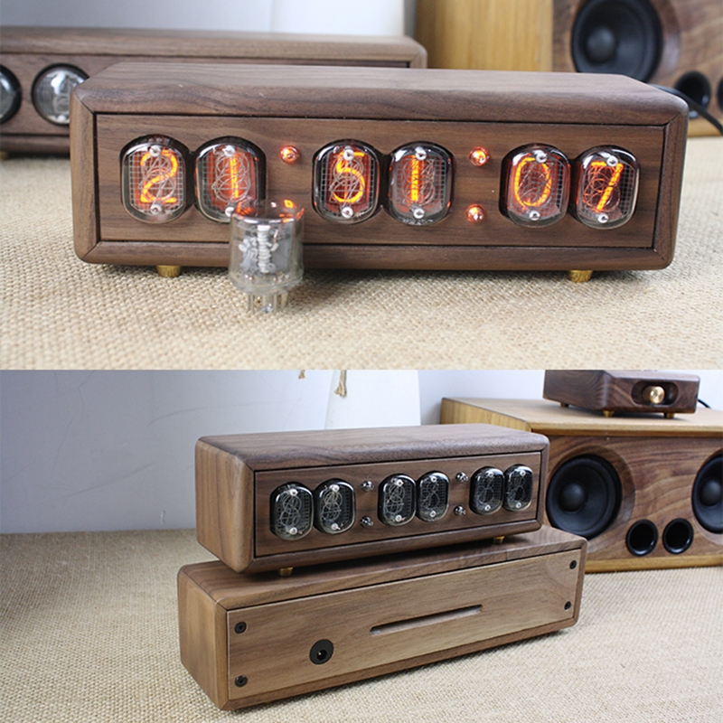 Luxury Wood Nixie Tube Clock D - Diy Electronics Gifts ulasan dan harga