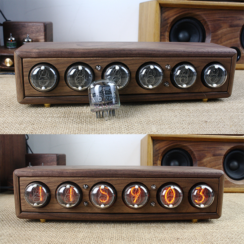 Luxury Wood Nixie Tube Clock D - Diy Electronics Gifts ulasan dan harga