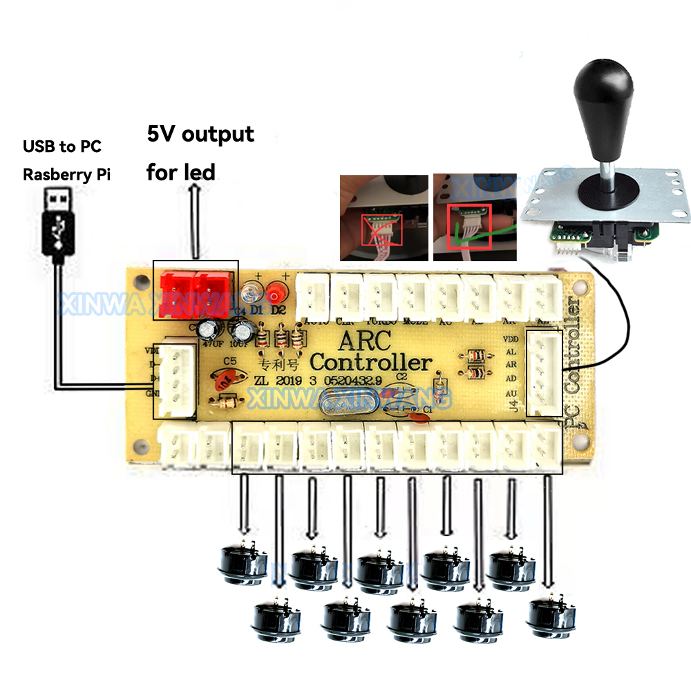 Arcade Joystick Copy SANWA Gam - Diy Electronics Game ulasan dan harga