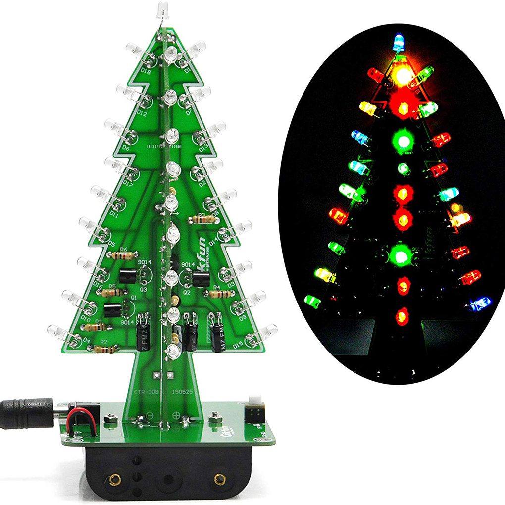 DIY Christmas Tree LED Flash K - Diy Electronics Set ulasan dan harga