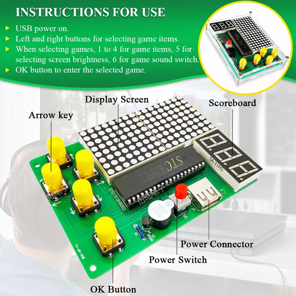 DIY Pixel Game Maker Kit Elect - Diy Electronics Game ulasan dan harga