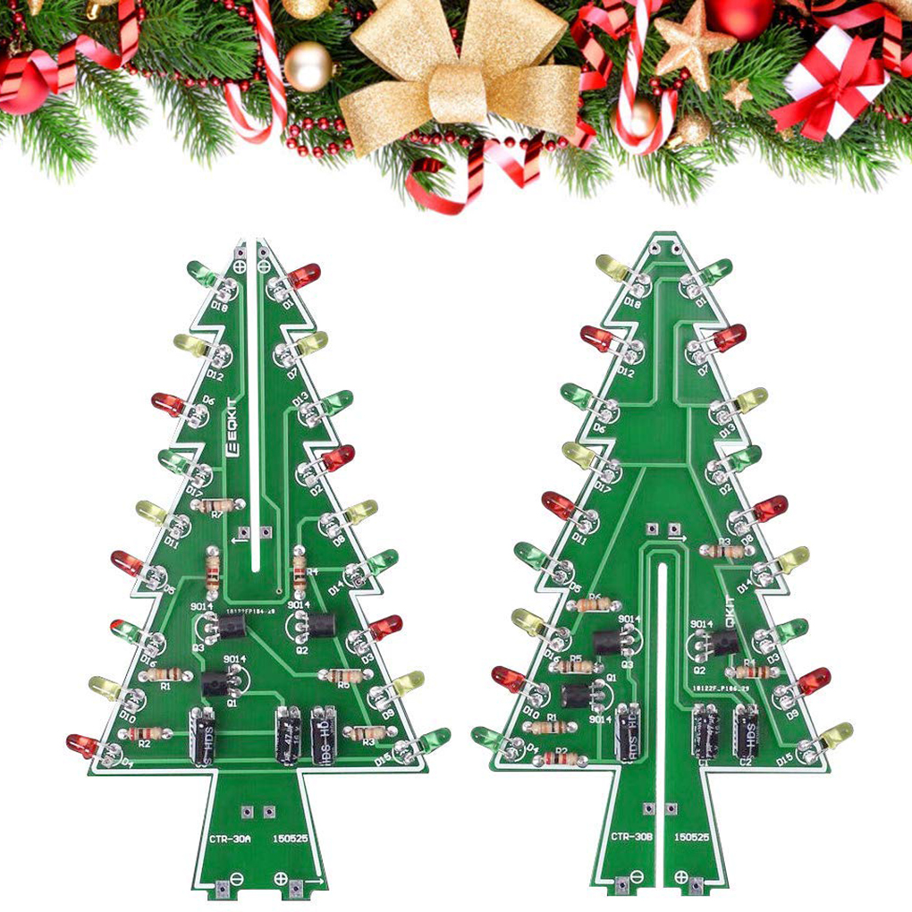 DIY Christmas Tree LED Flash K - Diy Electronics Set ulasan dan harga