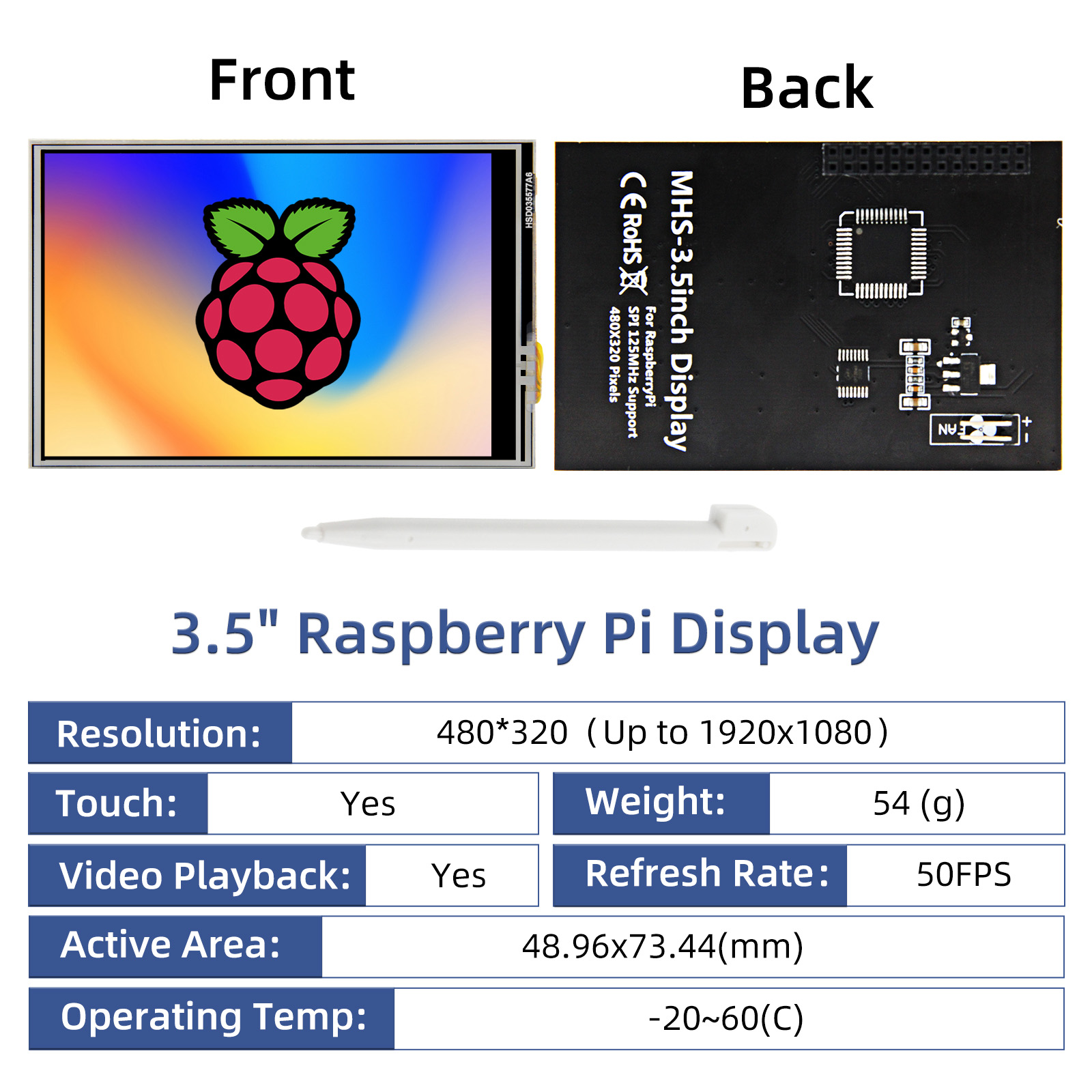 iPistBit 3.5 Inch Display for  - Raspberry Pi Zero ulasan dan harga