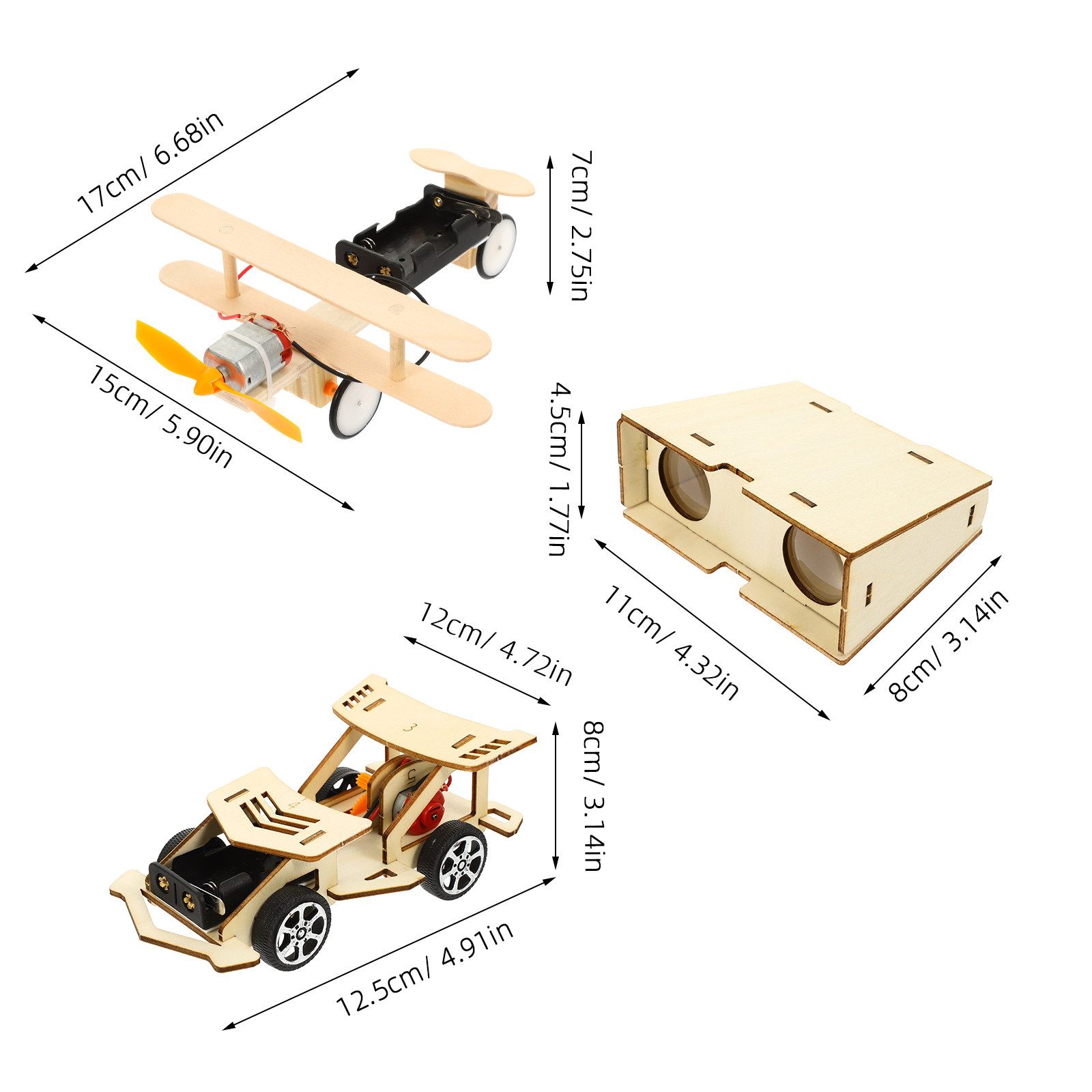 1Set DIY Wooden Science Experi - Diy Electric Car ulasan dan harga