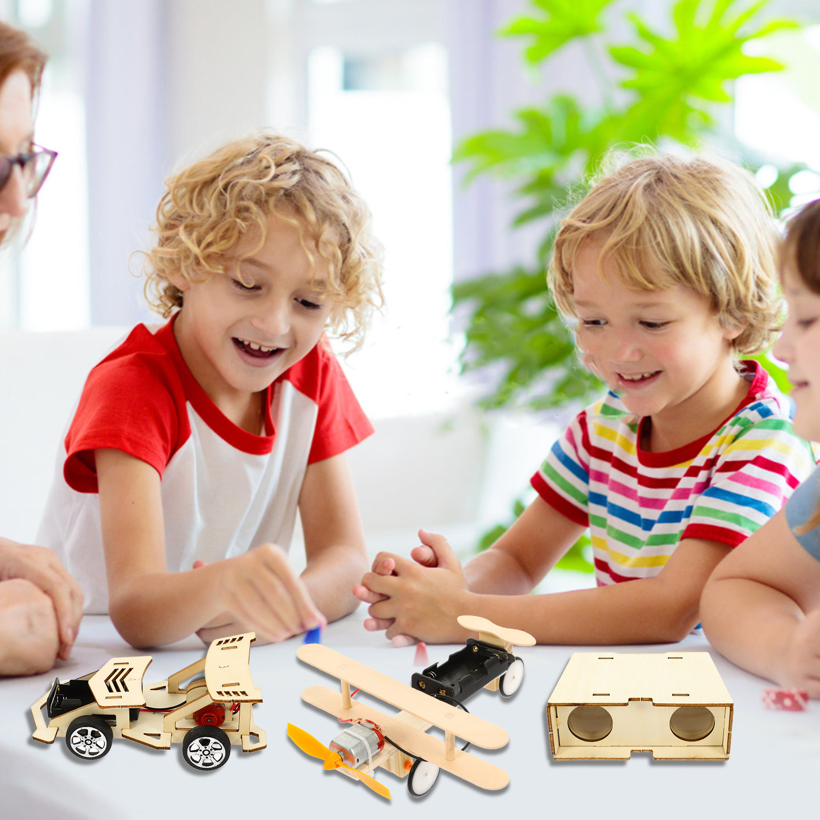 1Set DIY Wooden Science Experi - Diy Electric Car ulasan dan harga