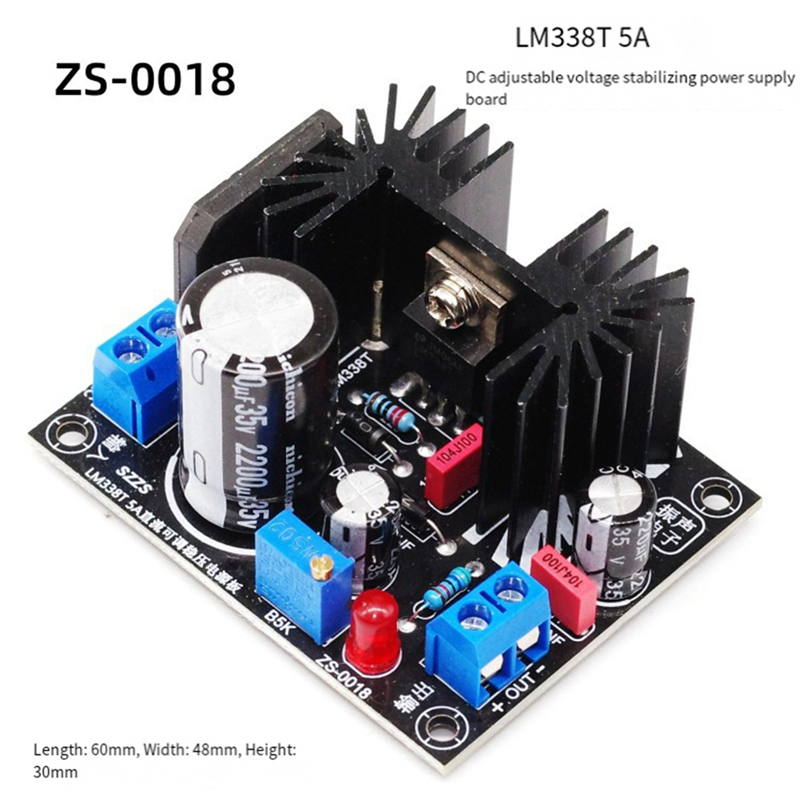 ABVO-LM338 5A Adjustable Linea - Diy Electronics Filament ulasan dan harga