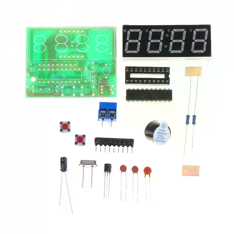 DIY Digital LED Clock Kit 4 Di - Diy Electronics Projects For Students ulasan dan harga