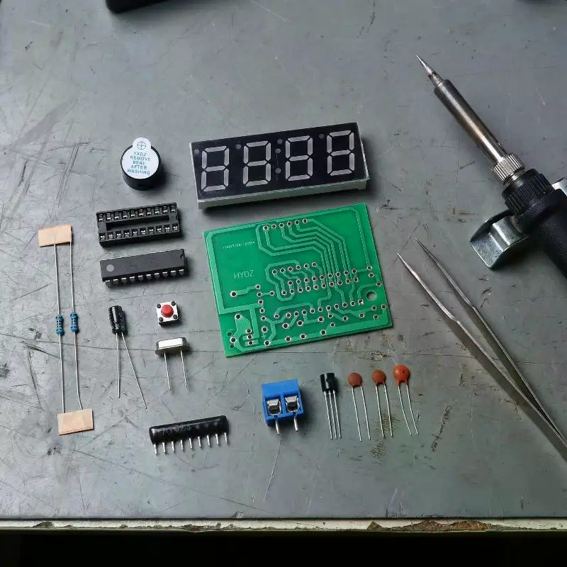 DIY Digital LED Clock Kit 4 Di - Diy Electronics Projects For Students ulasan dan harga