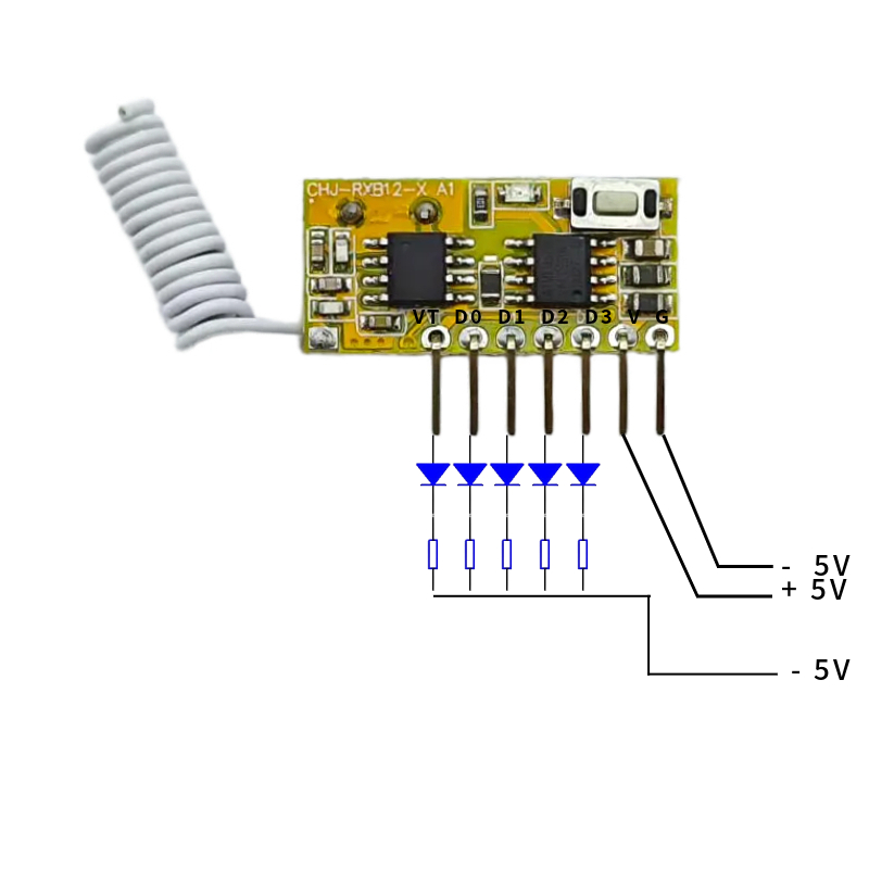 5V DC 4channel RF Receiver Tra - Relay Module 5V ulasan dan harga