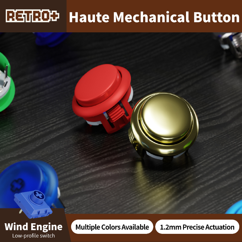 Haute42 Retro+ 30mm Arcade Pus - Diy Electronics Game ulasan dan harga