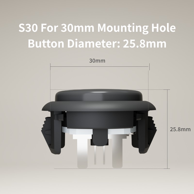 Haute42 Retro+ 30mm Arcade Pus - Diy Electronics Game ulasan dan harga