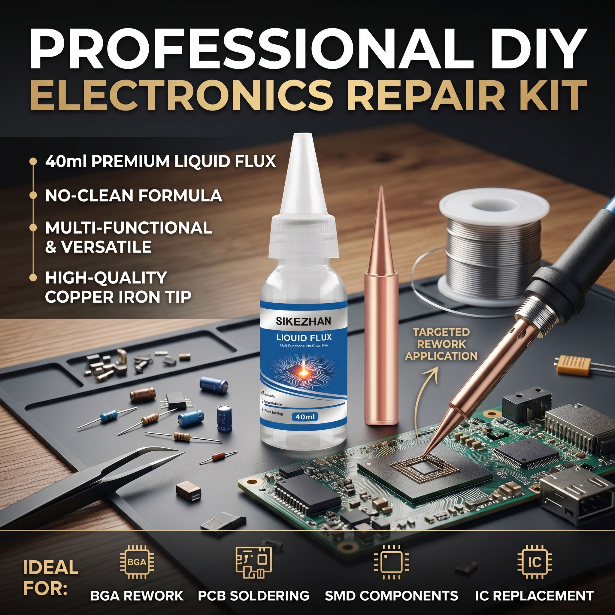 40ml Multi-Purpose Liquid Flux - Diy Electronics Flux ulasan dan harga