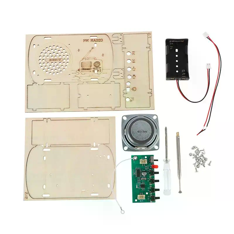 DIY Wooden FM Radio Kit Vintag - Diy Electronics Projects For Students ulasan dan harga