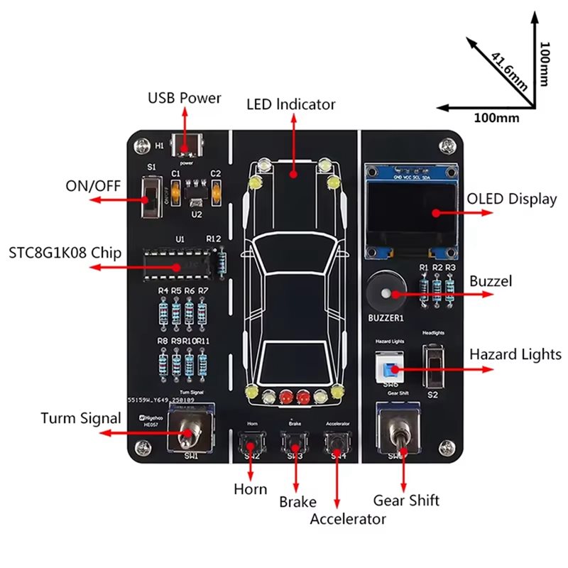 AT82-DIY Car Driving Simulatio - Diy Electronics Projects For Students ulasan dan harga