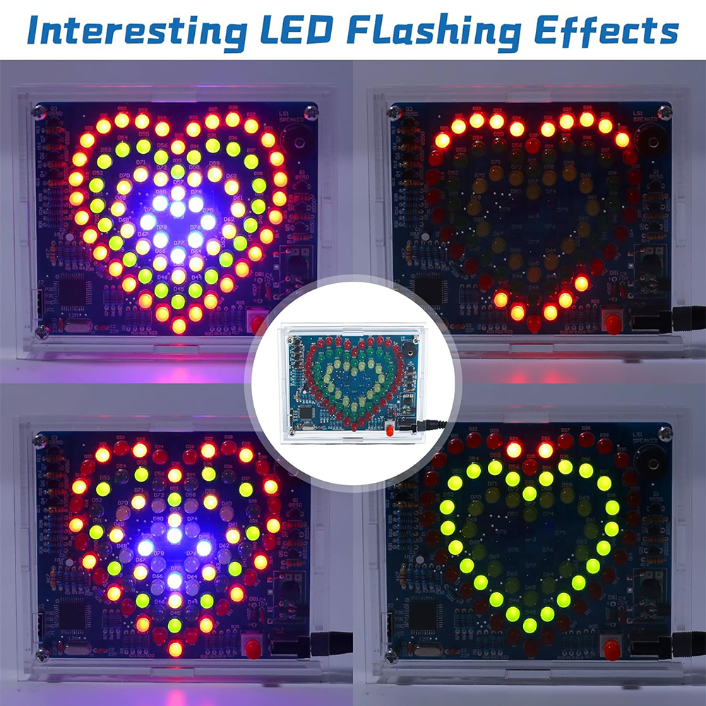 DIY LED Electronic Kit Heart S - Diy Electronics Projects For Students ulasan dan harga