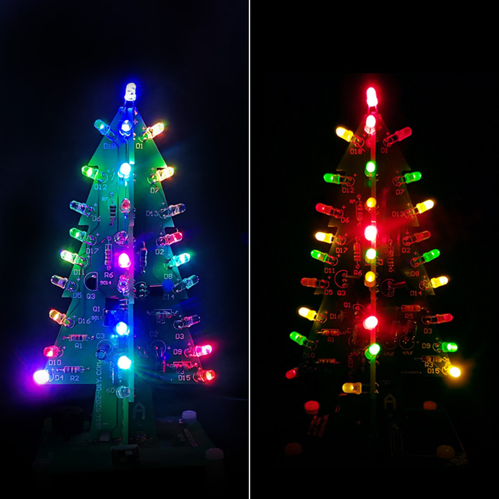 LED Colorful Christmas Tree DI - Diy Electronics Set ulasan dan harga