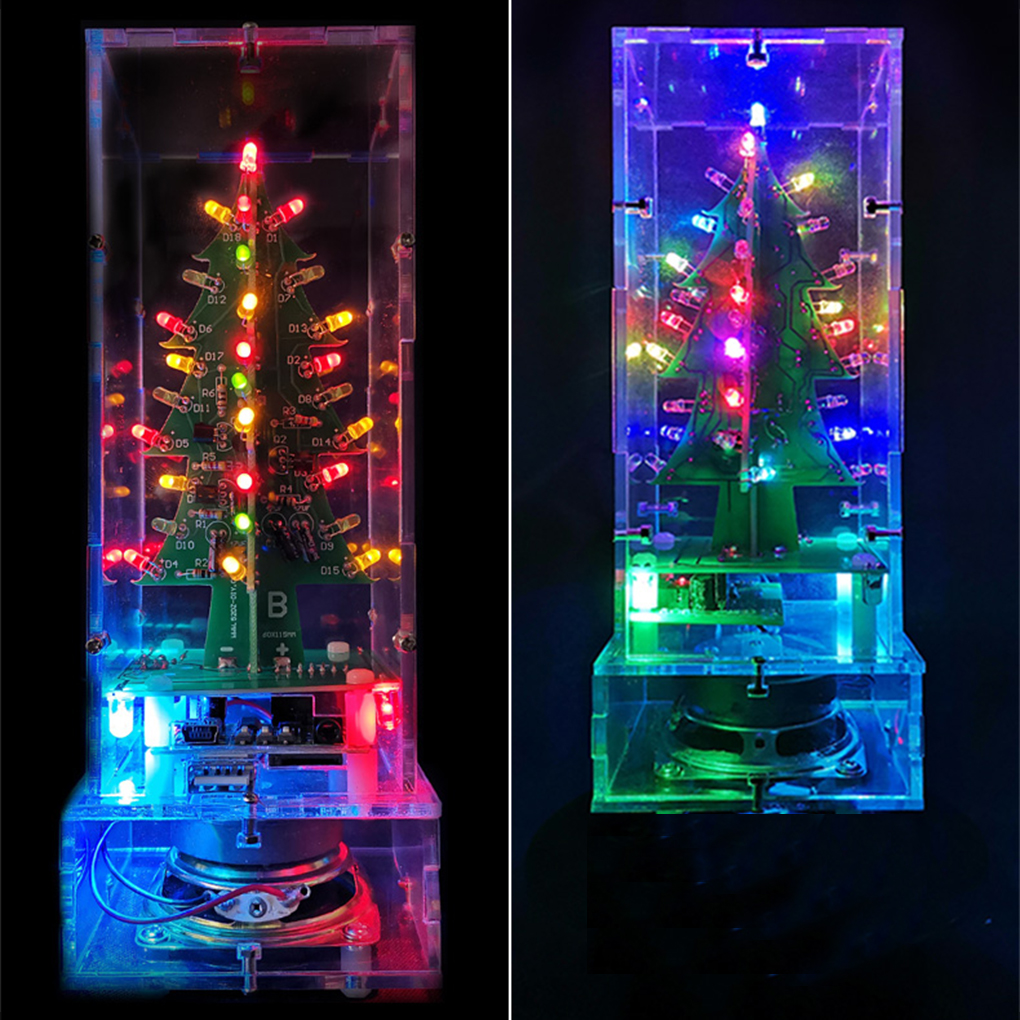 LED Colorful Christmas Tree DI - Diy Electronics Set ulasan dan harga