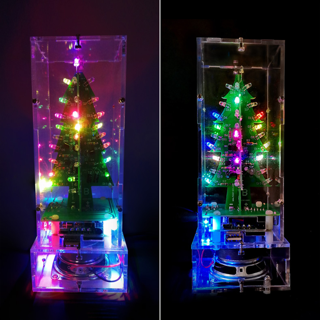 LED Colorful Christmas Tree DI - Diy Electronics Set ulasan dan harga