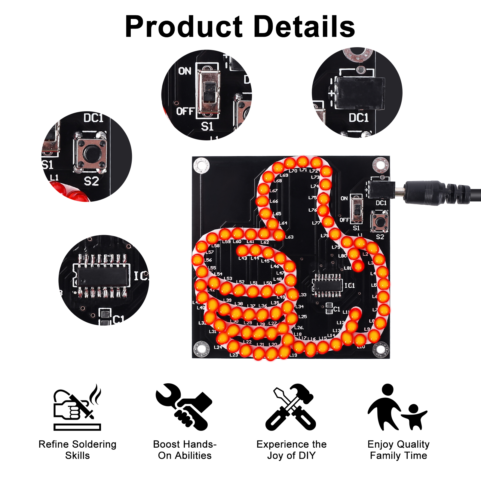 DIY Soldering Kit Thumb Sign L - Diy Electronics Projects For Students ulasan dan harga