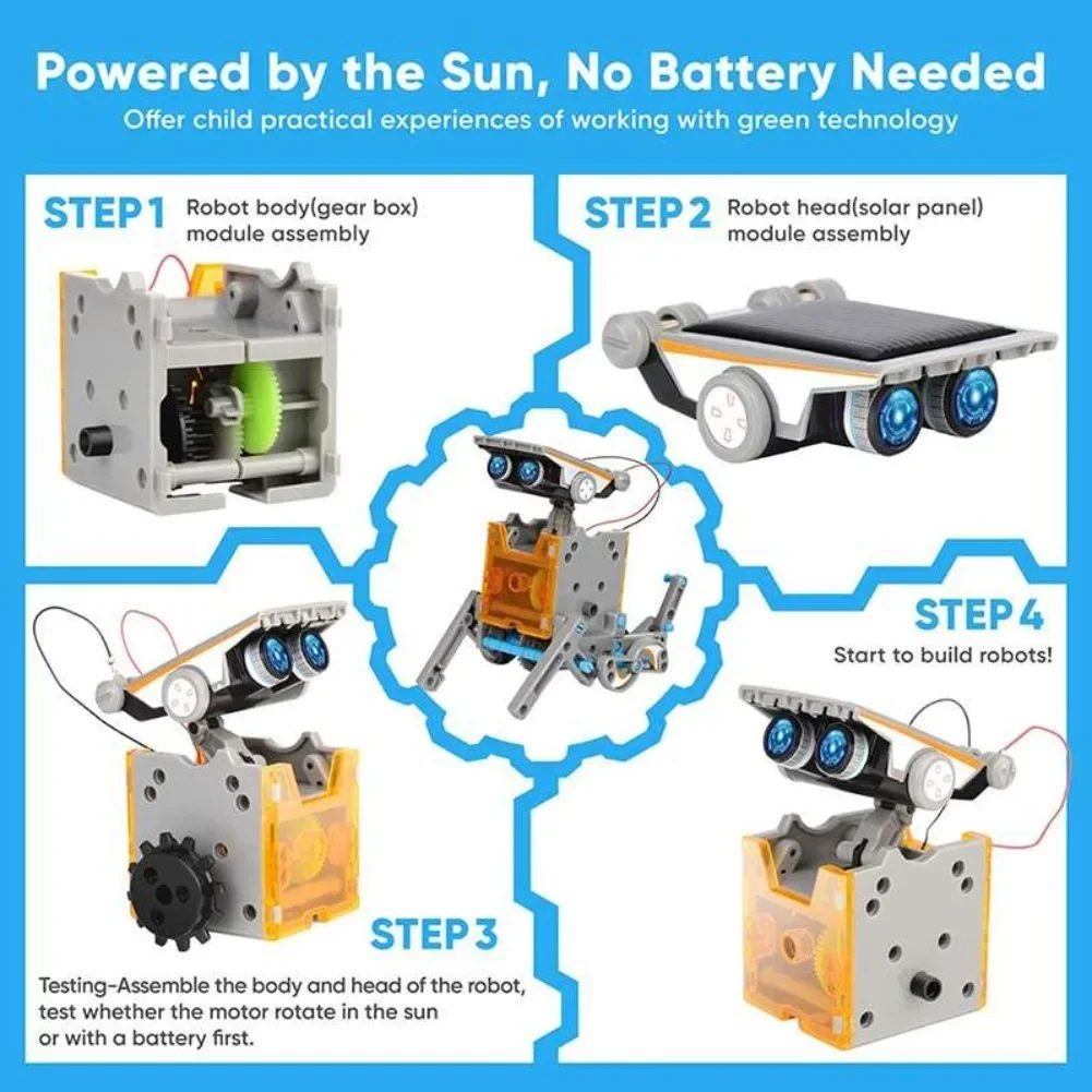 13 in 1 Solar Powered Robot Sc - Diy Electronics Set ulasan dan harga